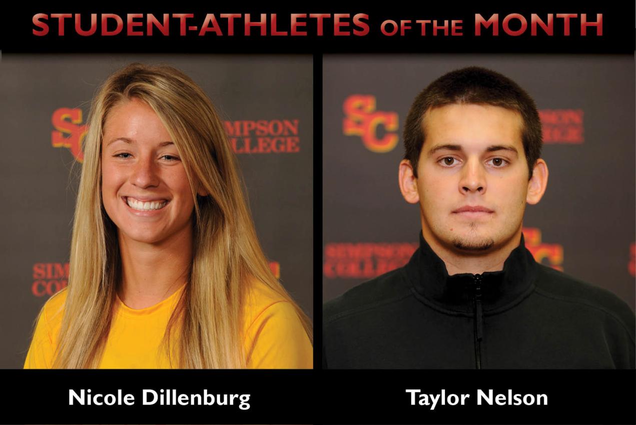 Dillenburg, Nelson named Student-Athletes of the Month