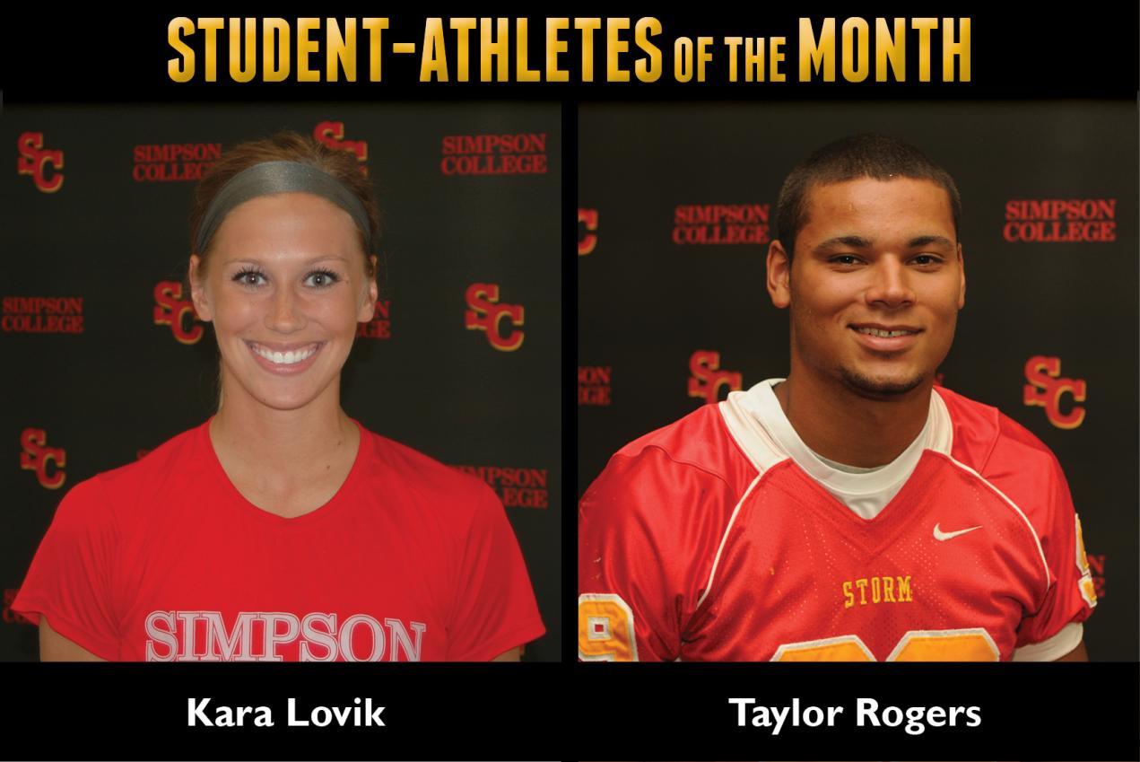 Lovik, Rogers named Student-Athletes of the Month