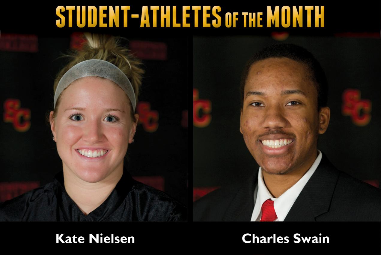 Nielsen, Swain named Student-Athletes of the Month