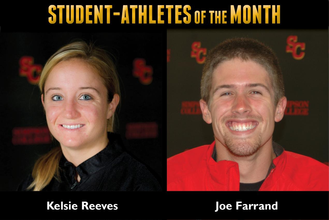 Reeves, Farrand named Student-Athletes of the Month