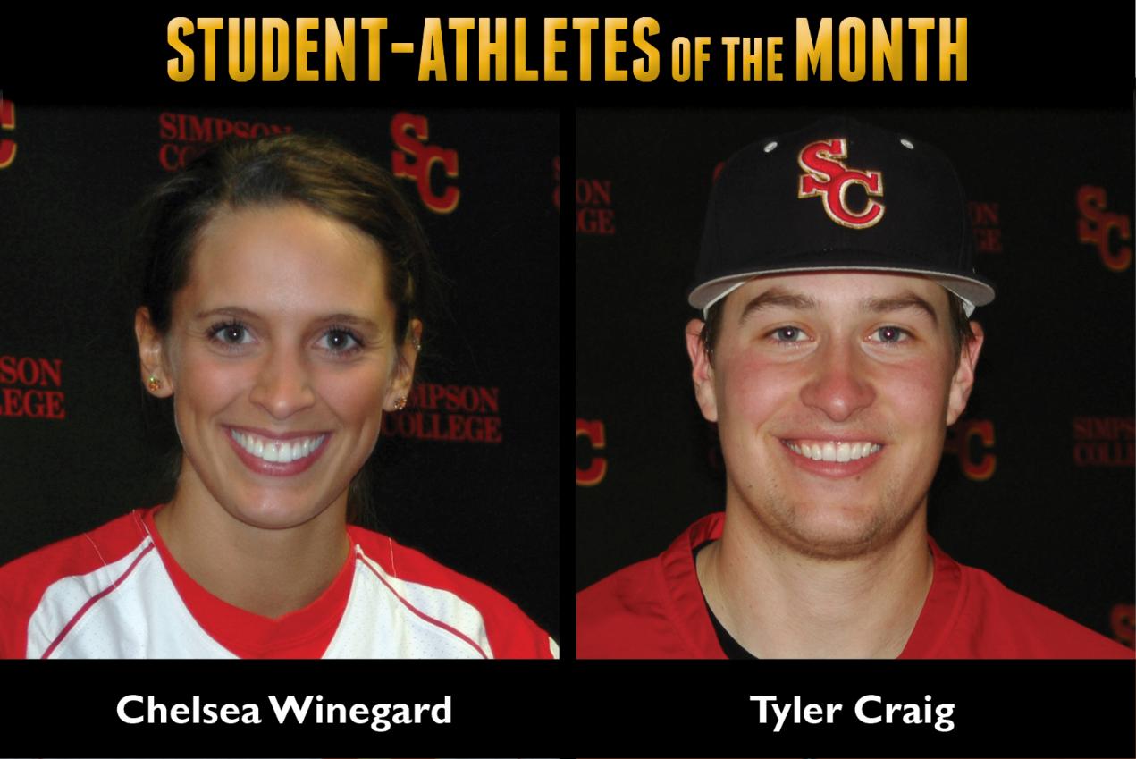 Winegard, Craig named March Student-Athletes of the Month