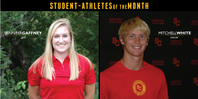 Gaffney, White named Student-Athletes of the Month