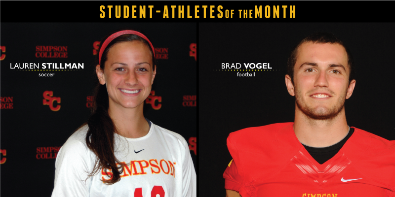 Stillman, Vogel named Student-Athletes of the Month