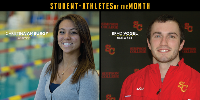 Amburgy, Vogel named Student-Athletes of the Month