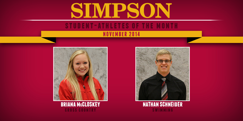 November Student-Athletes of the Month: Briana McCloskey and Nathan Schneider