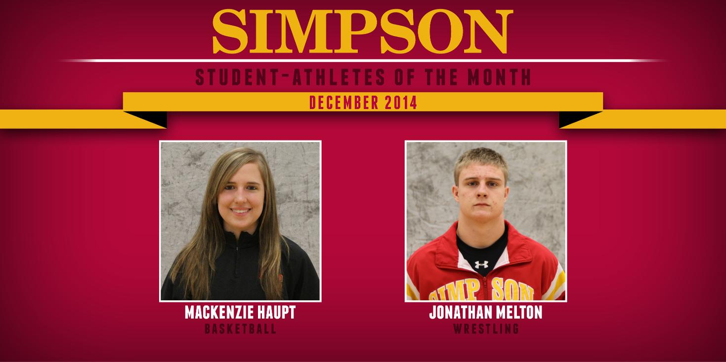 December Student-Athletes of the Month: MacKenzie Haupt and Jonathan Melton