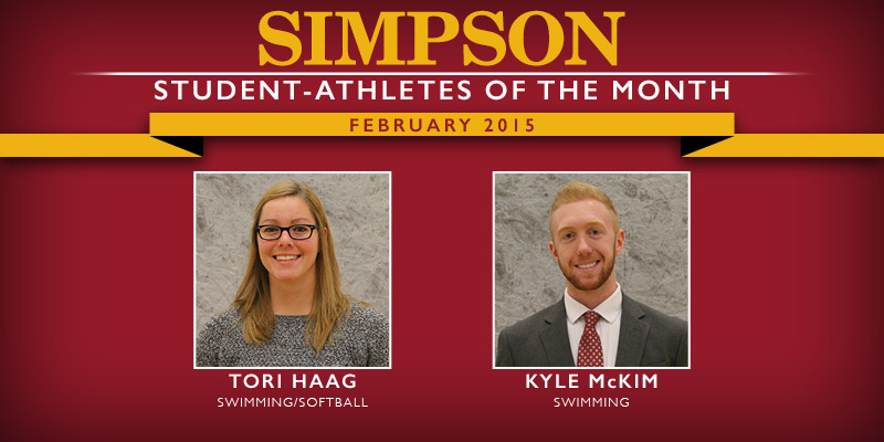 Haag, McKim named February Student-Athletes of the Month