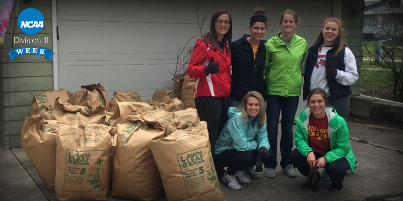 Teams give back for Campus Day,  Division III Week