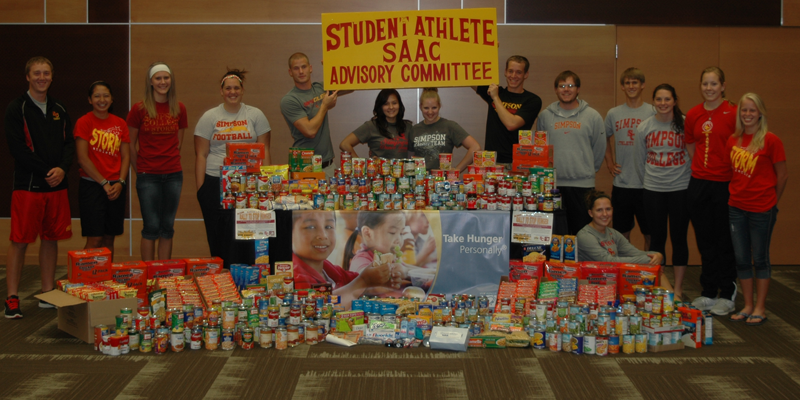 Simpson athletes, Sodexo "rally" to stop hunger
