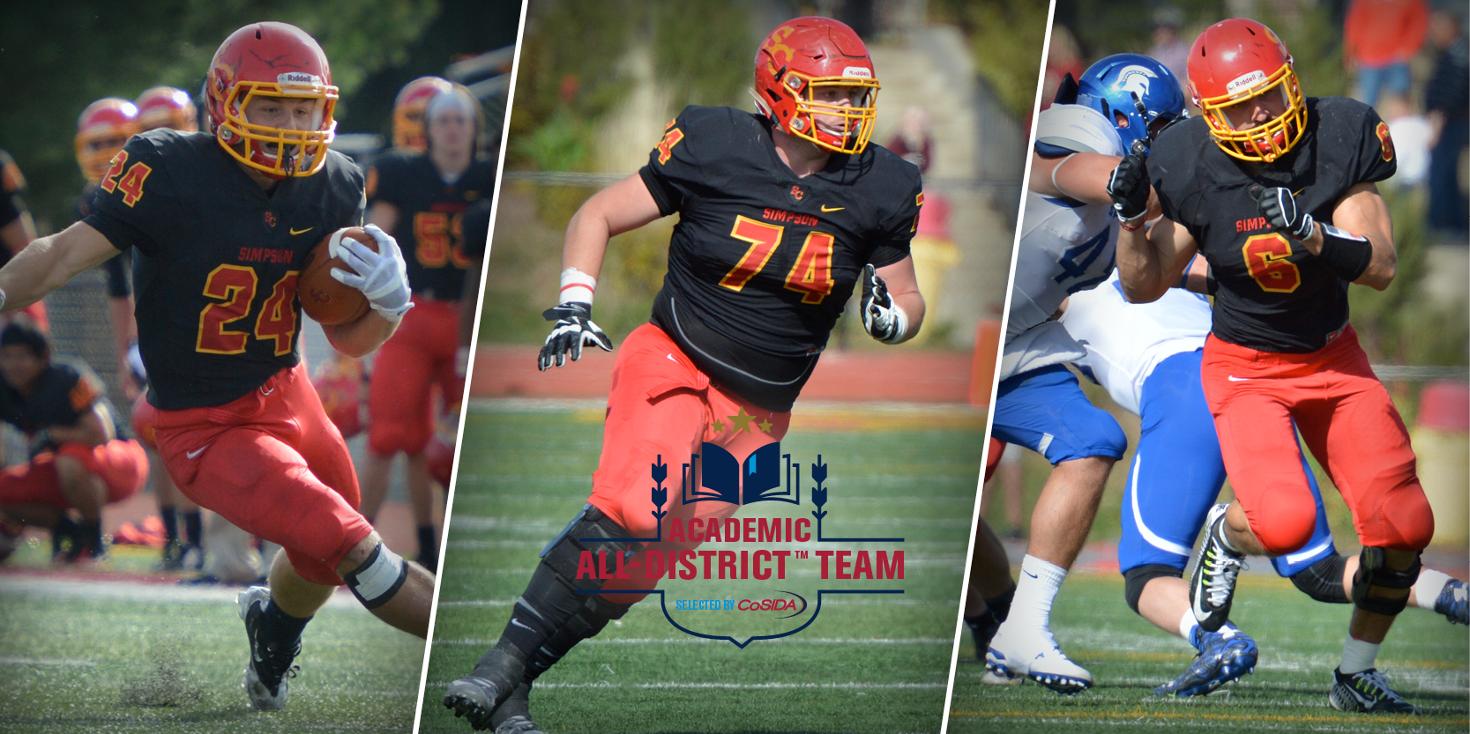 Three named to Academic All-District Football Team