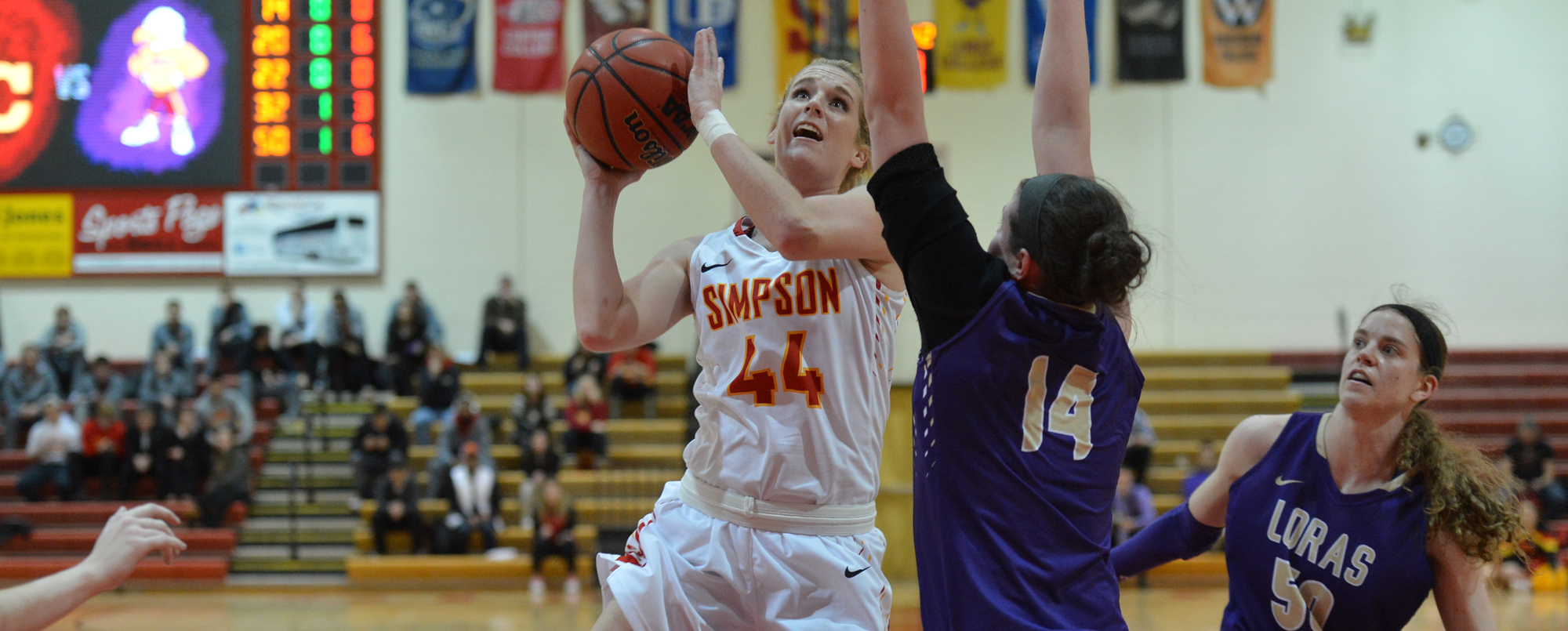 Maddie Simmons scored a career-high 17 points in Simpson's 80-63 loss to Loras on Jan. 25.