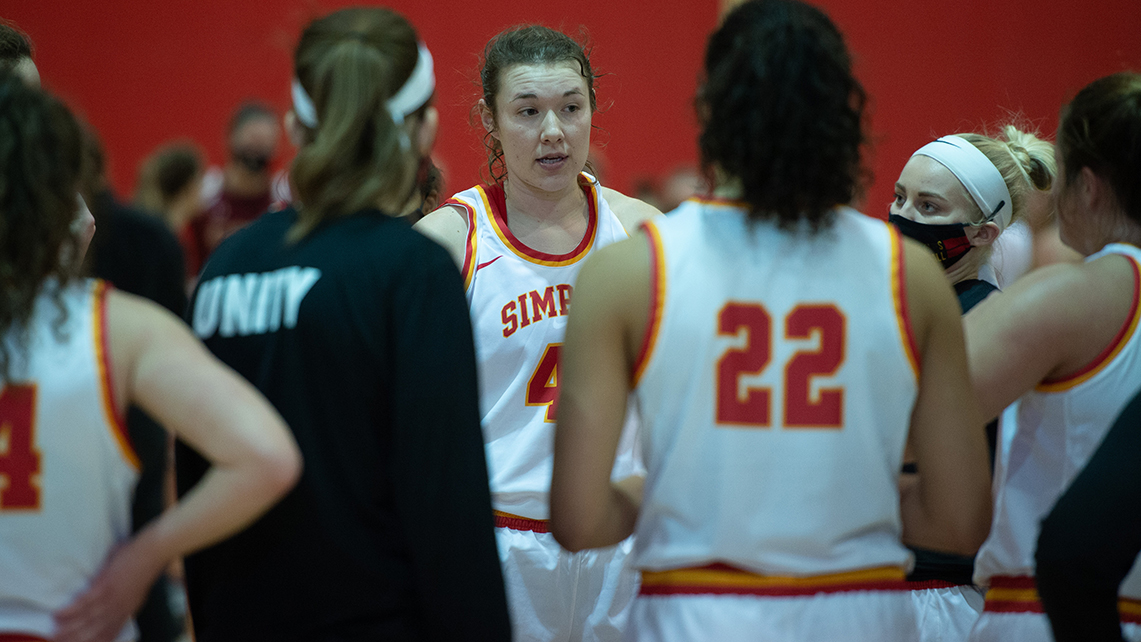 Senior Jenna Taylor became the 17th member of the 1,000-career point club for Simpson women's basketball on Saturday.