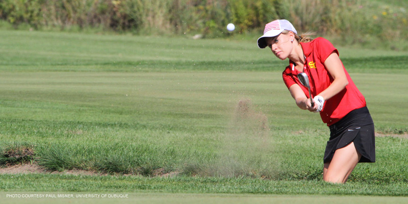 Women's golf remains in sixth after two rounds at IIAC Championship