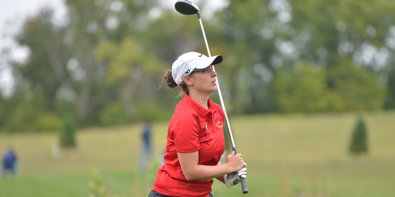 Women's golf in sixth after first round at IIAC Championship