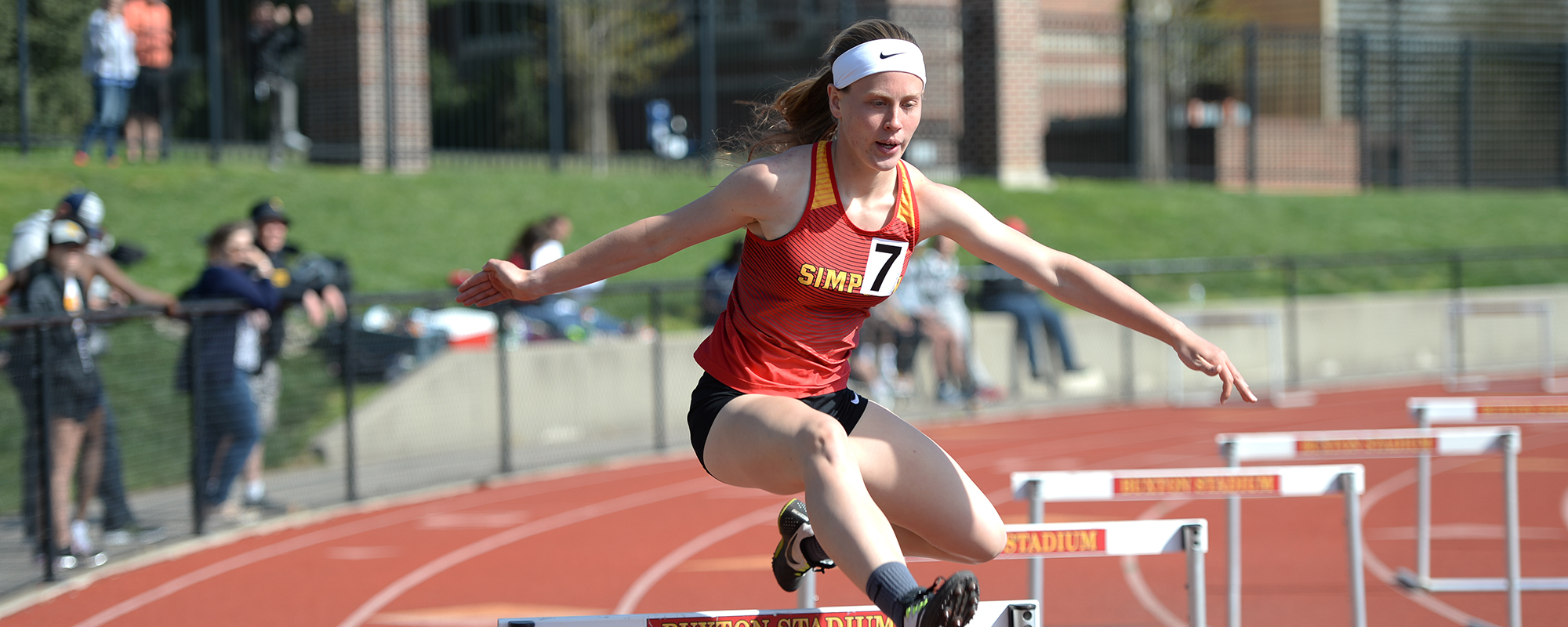 Katelyn Mangold raced to her second-consecutive all-conference selection in the 400-meter hurdles.
