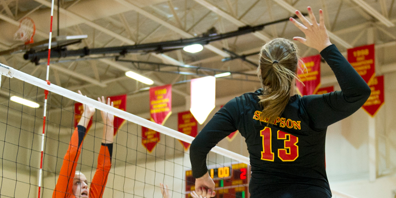 Blaser leads volleyball to five-set win over William Penn