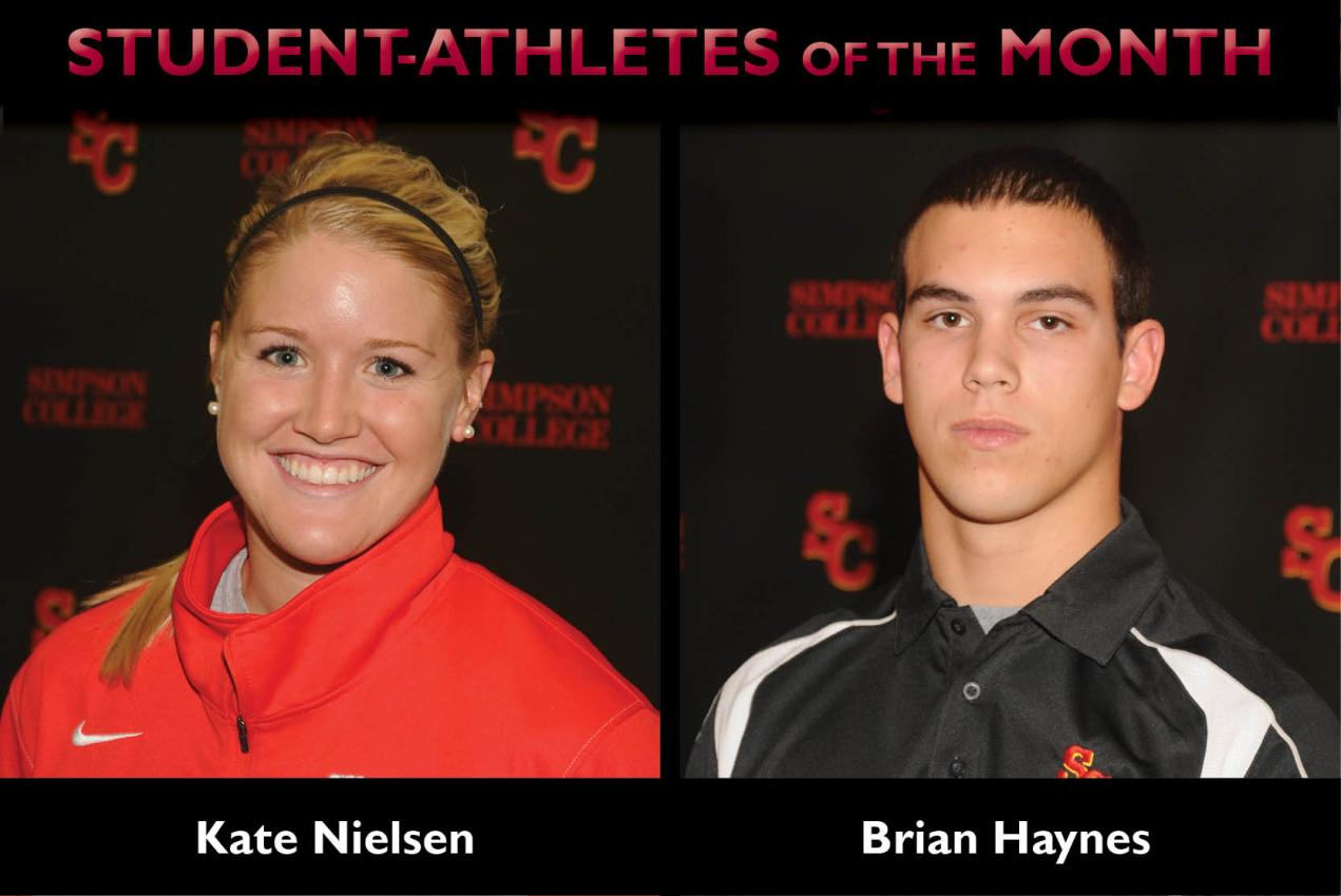 Nielsen, Haynes named Student-Athletes of the Month