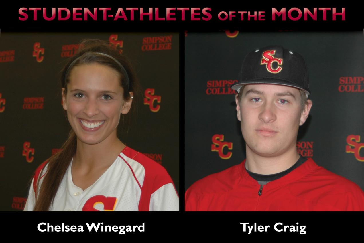 Winegard, Craig named Student-Athletes of the Month