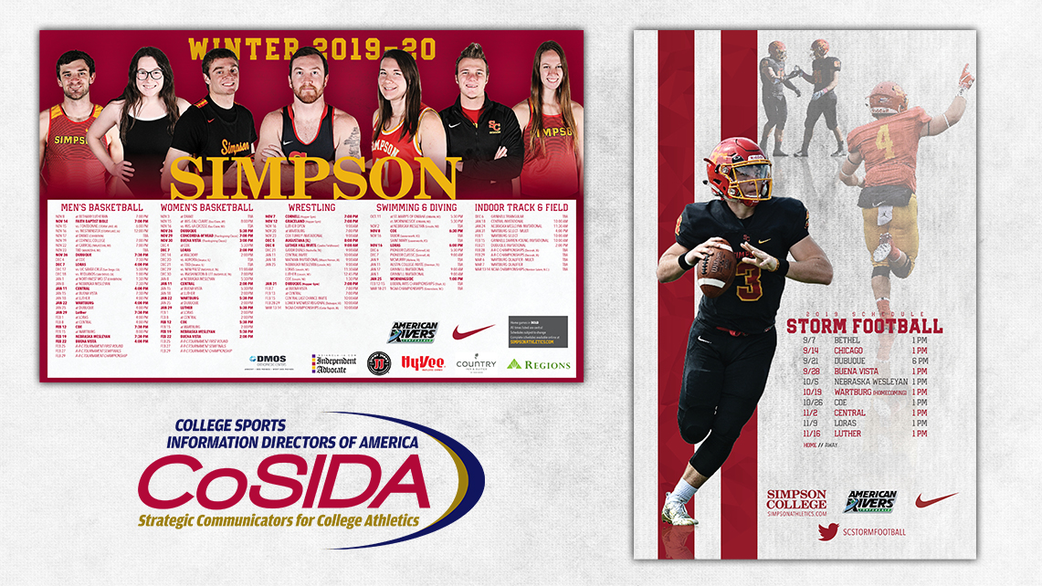 Simpson Athletic Communications places two posters in district rankings