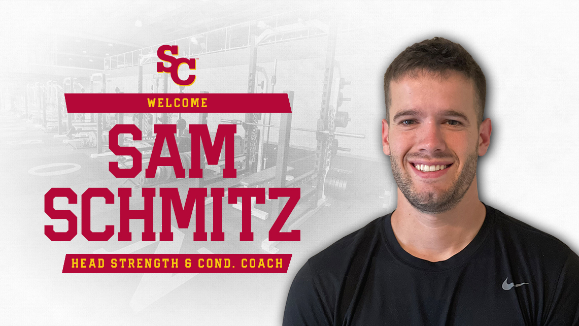 Sam Schmitz has been named the Simpson College head strength and conditioning coach.