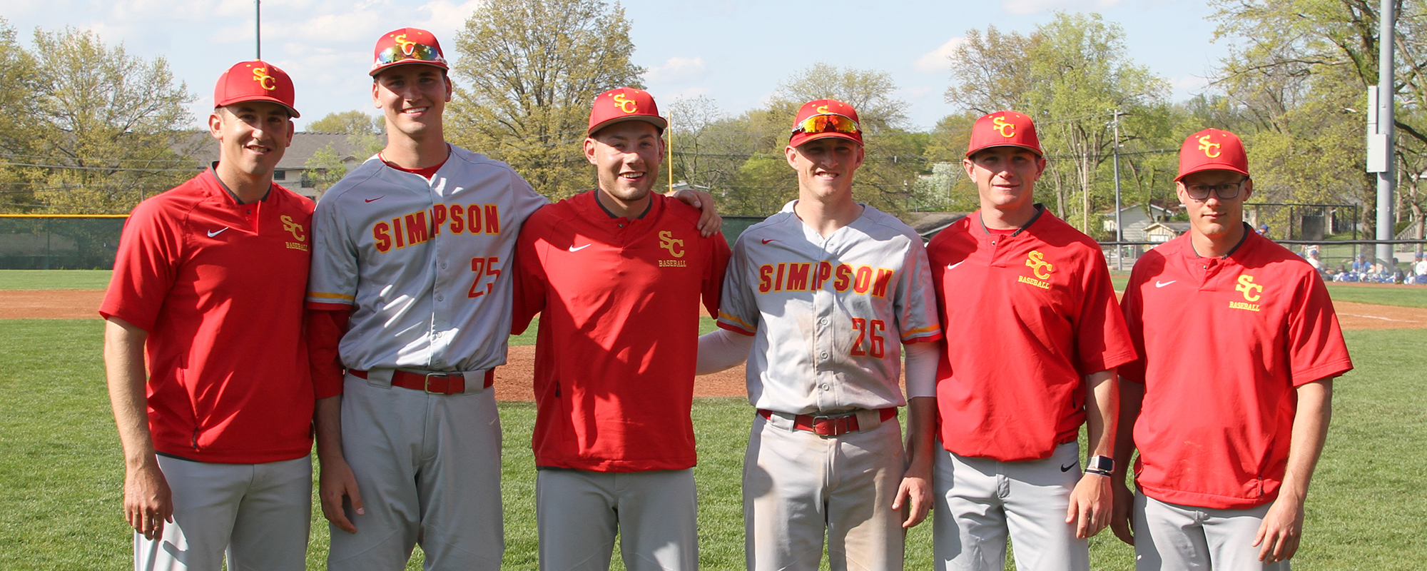 L-R: Head coach Nathan Roling, Devon Veach, Steve Carlson, Nathan Carlin, assistant coaches Ethan Westphal and Trent Dooley