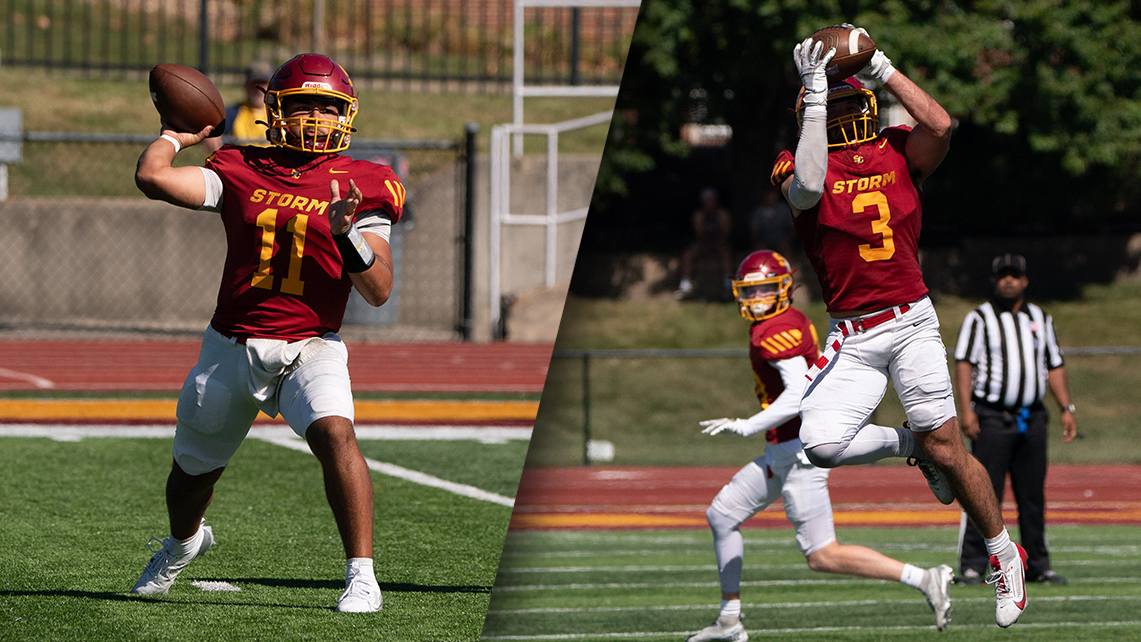 Senior J Jensen III and junior CJ Hangartner (photos by Frank Novak)