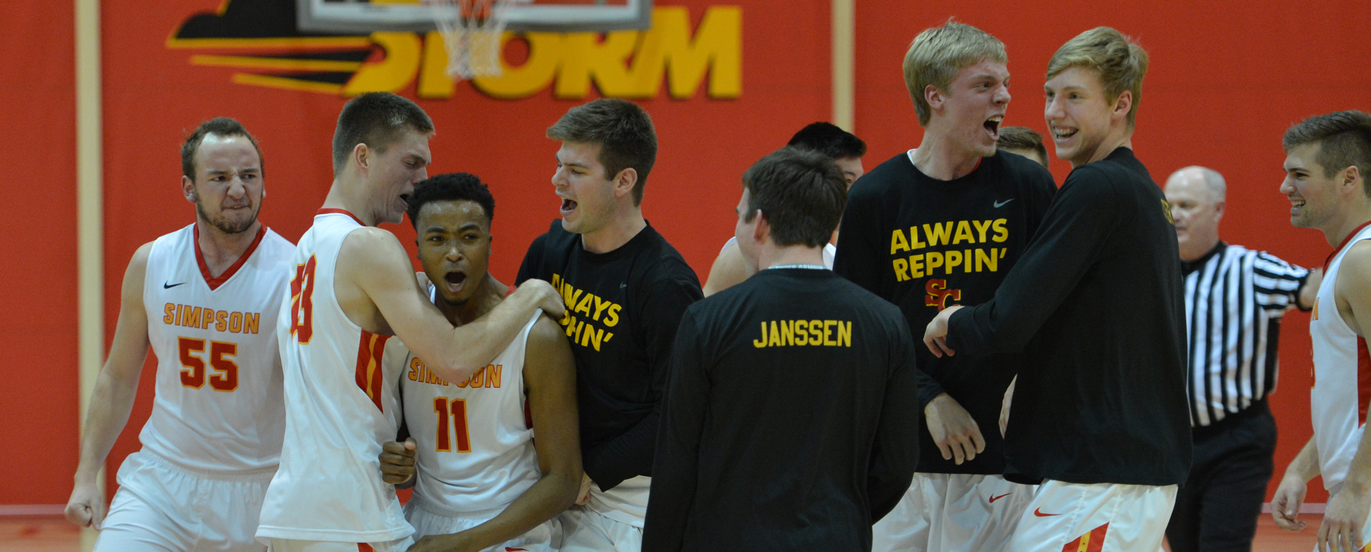 Simpson came back from 12 down to beat Central 64-63 on Wednesday.