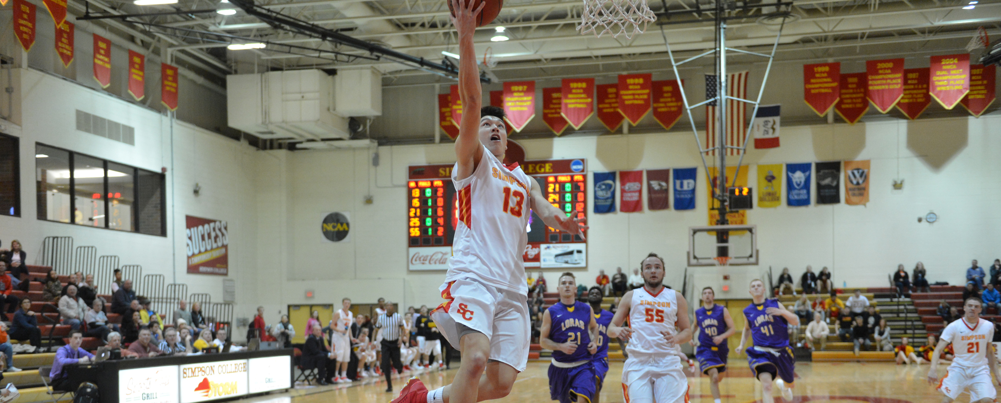 Ben Rajewski scored 11 points off the bench in the Storm's 101-95 win over Loras on Jan. 25.