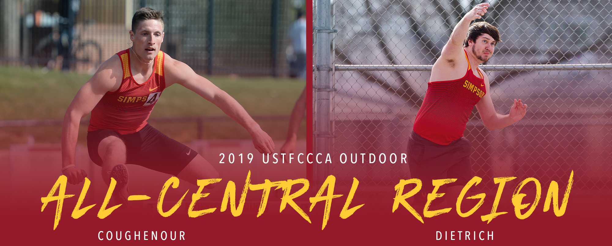Jordan Coughenour and Josh Dietrich were both placed on the USTFCCCA All-Central Region team.