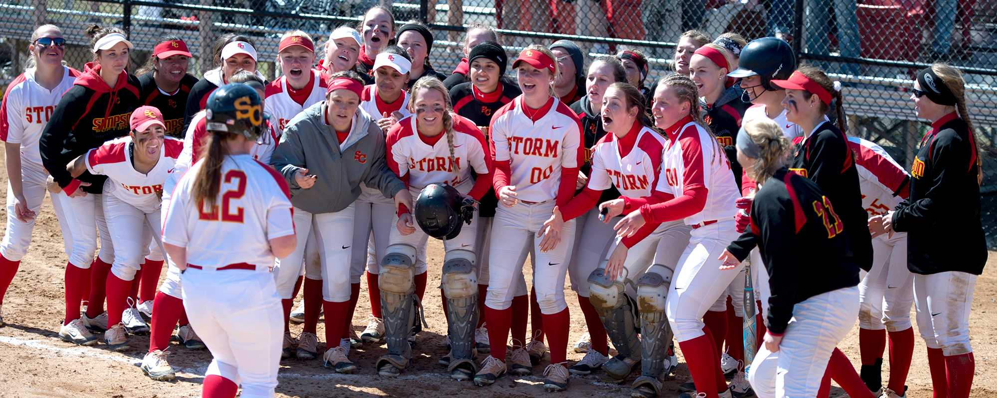 Sara Trent had two home runs on Saturday for the Storm.