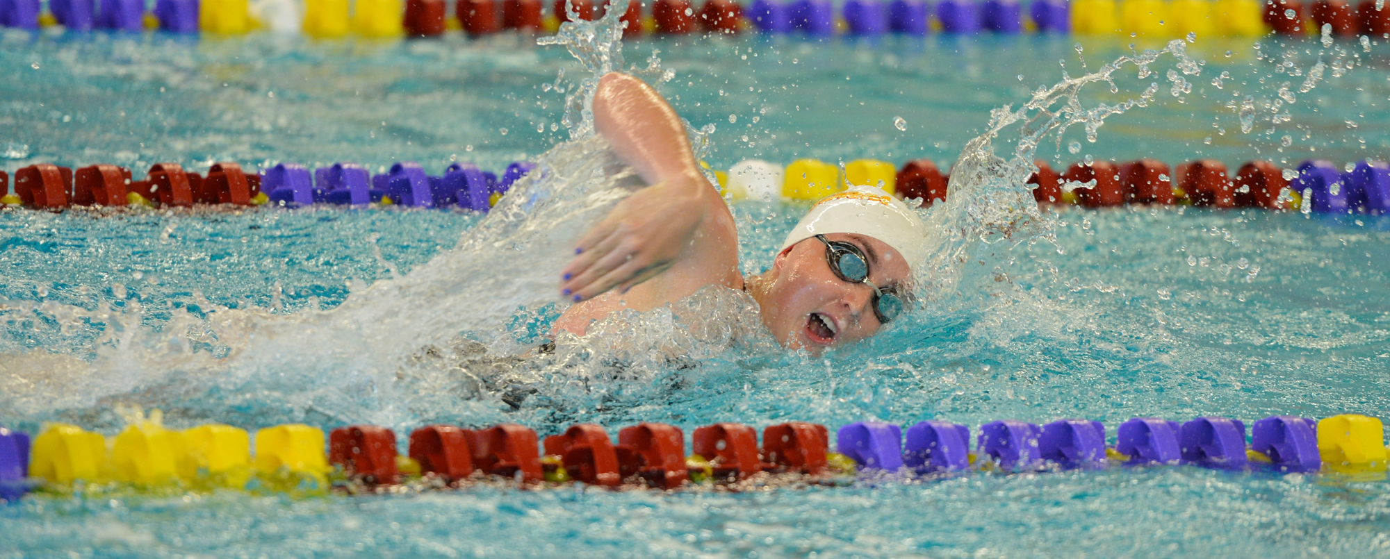Swimming teams break records during first day at Liberal Arts Championships
